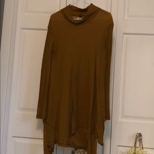 Free people mustard thermal tunic